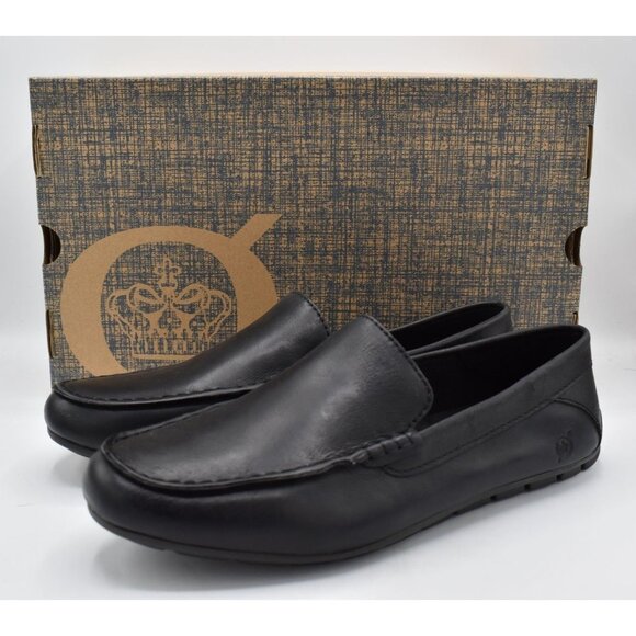 Born Other - Born Mens Size 11.5 Liam Black Full Grain Leather Slip On Loafers Shoes